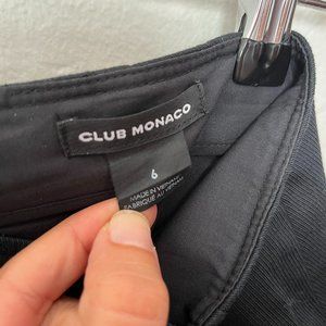 Club Monaco -wide legged cropped black pants  with back zipper